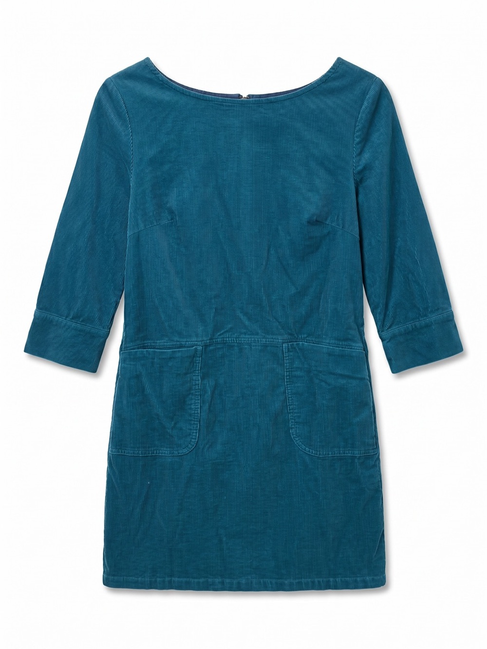 Boden Teal Corduroy Shift Dress - Picture 2 of 4